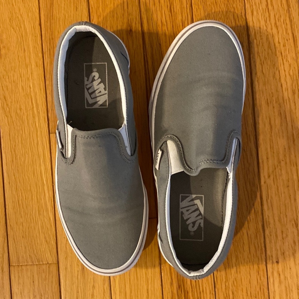 Gray slip-on Vans size 8 women/6.5 men
